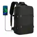 Maleta De Mano Para Cabina Viaje Y Ordenador Usb Impermeable Negro