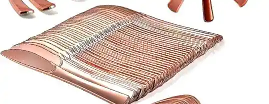 Cuchillo Plástico Desechable Oro Rosa 19.5 Cms, Cubierto De Lujo, Cubierto Elegante