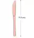 Cuchillo Plástico Desechable Oro Rosa 19.5 Cms, Cubierto De Lujo, Cubierto Elegante