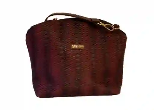 Bolso Rojo Cuero Natural Textura
