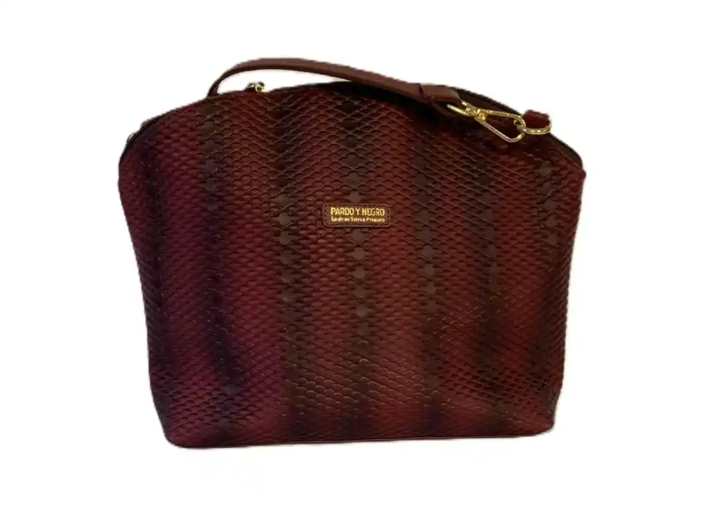 Bolso Rojo Cuero Natural Textura
