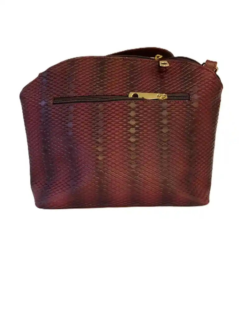 Bolso Rojo Cuero Natural Textura
