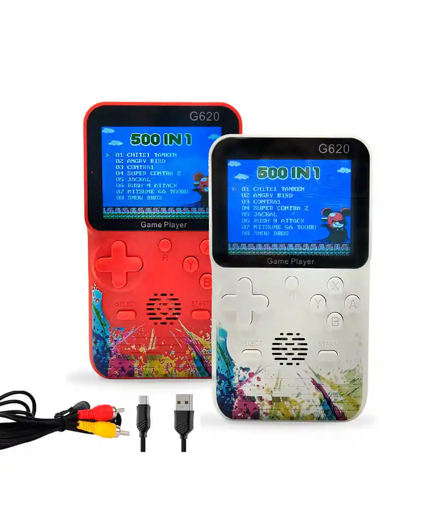 Consola Portátil Retro G620 - 620 Juegos Clásicos Y Salida Av