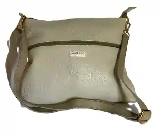Bolso Cuero Natural Textura Blanco