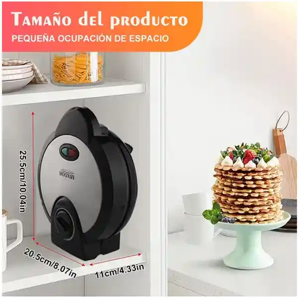 Waflera Eléctrica Antiadherente 5 Corazones De Wafles