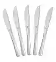 Cuchillo Plástico Desechable Plateado
