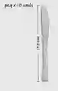 Cuchillo Plástico Desechable Plateado