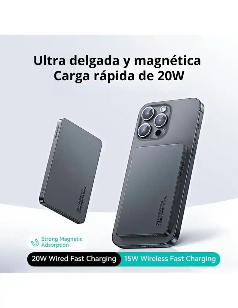 Power Bank 5000mah Batería Portátil Usams Cd231 Magnético 20w Pd