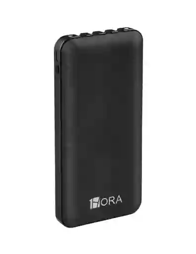 Power Bank 10000mah Batería Portátil 1hora Gar148 Color Negro