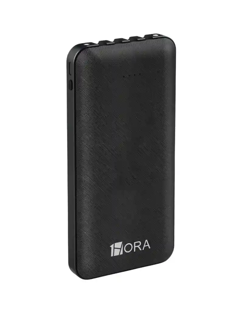 Power Bank 10000mah Batería Portátil 1hora Gar148 Color Negro