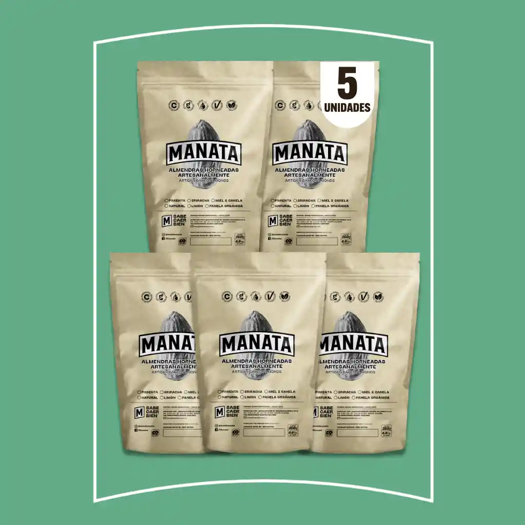 Manata Almendras (x5 Unds) Sabor Limón