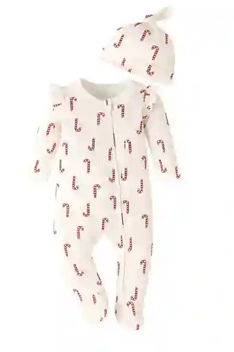 Conjunto Pijama Y Gorro Bastoncitos