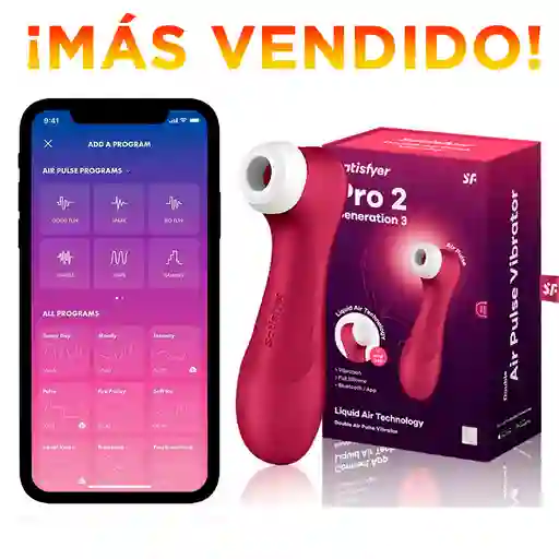 Satisfyer Succionador Por App Clitoris Control A Distancia Satisfyer Pro 2 Generación 3 Orgasmo Femenino Potenciador Succionador Vagina Liquid Air