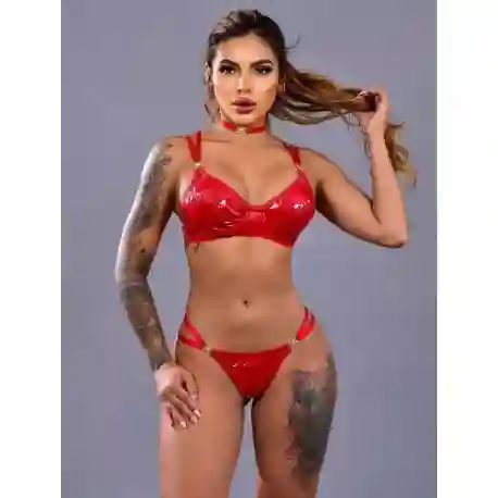 Conjunto En Lamé Con Toques Dorados