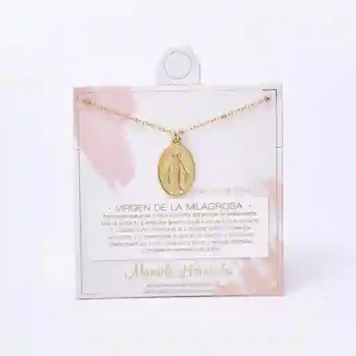 Collar Virgen Milagrosa Medallón Maxi