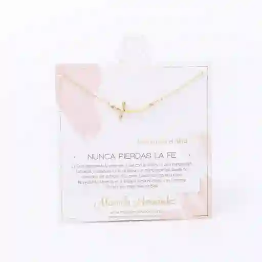 Collar Nunca Pierdas La Fe Cruz Curva