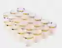 Vaso 10 Onzas Plastico Con Borde Dorado