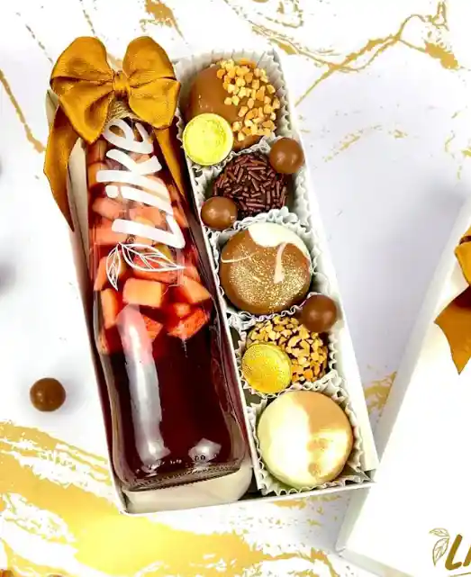 Caja Sangría Y Chocolates