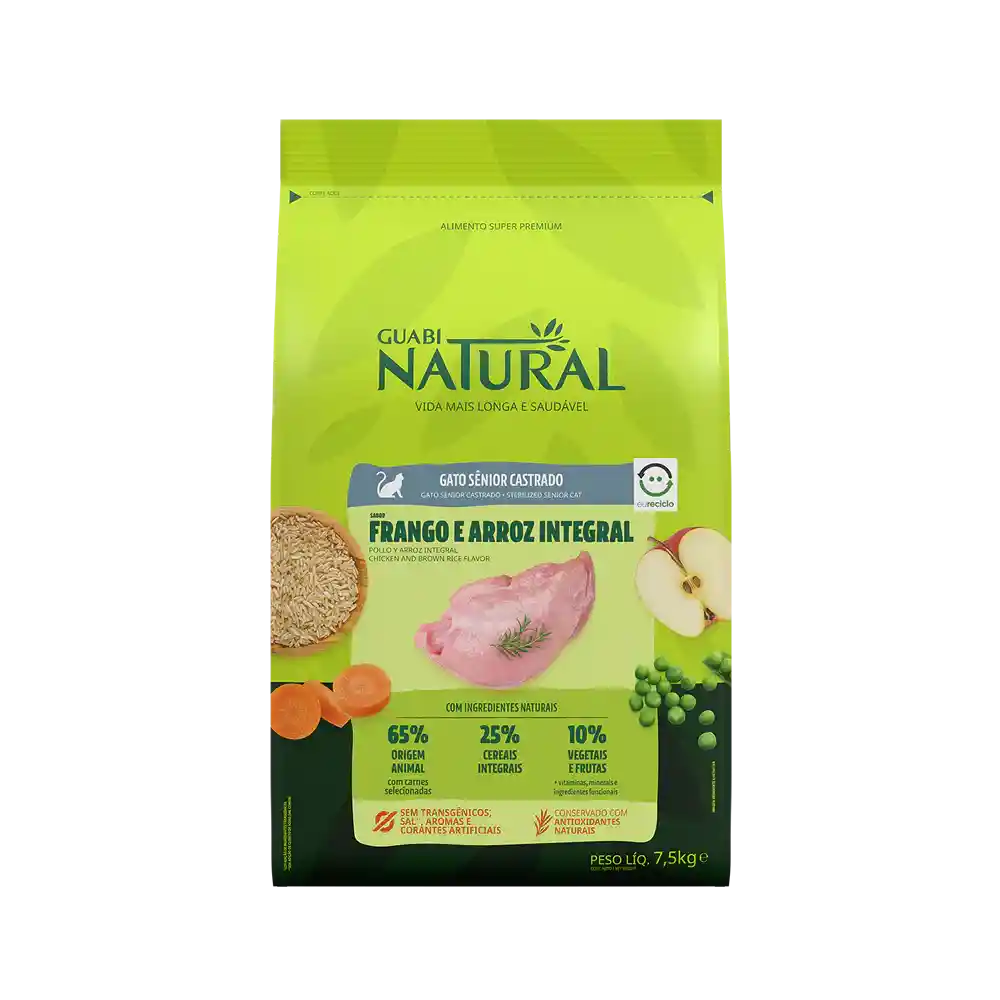 Guabi Natural Feline Senior Castrado Pollo X 1.5 Kg