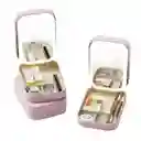 Joyero Portatil Con Espejo Y Luz Ideal Para Viajes Y Rutinas