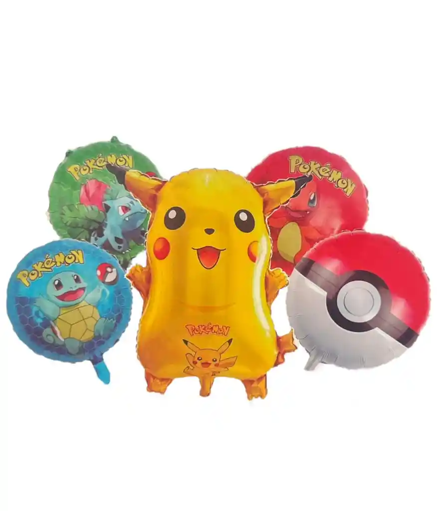 Bouquet Globo Bomba Personaje Infantil Pokemon X5