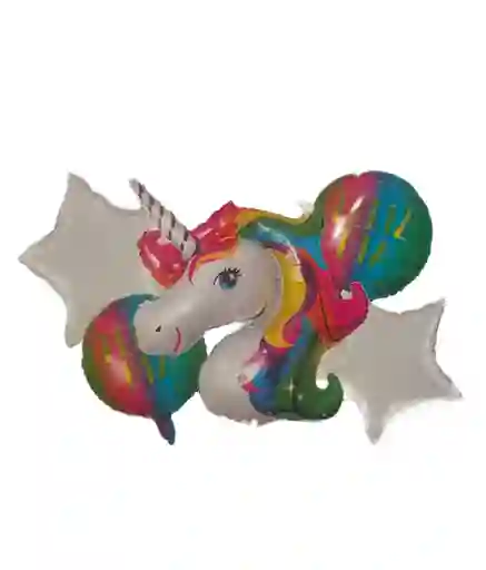 Bouquet Globo Bomba Personaje Infantil Unicornio X5