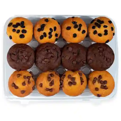 Muffins De Sabores Variados Recién Horneados 12 Unidades