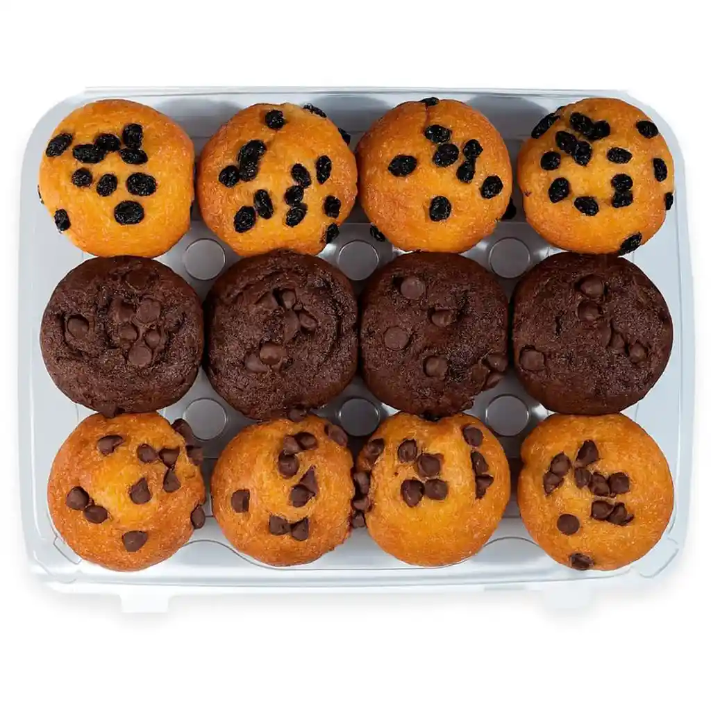 Muffins De Sabores Variados Recién Horneados 12 Unidades