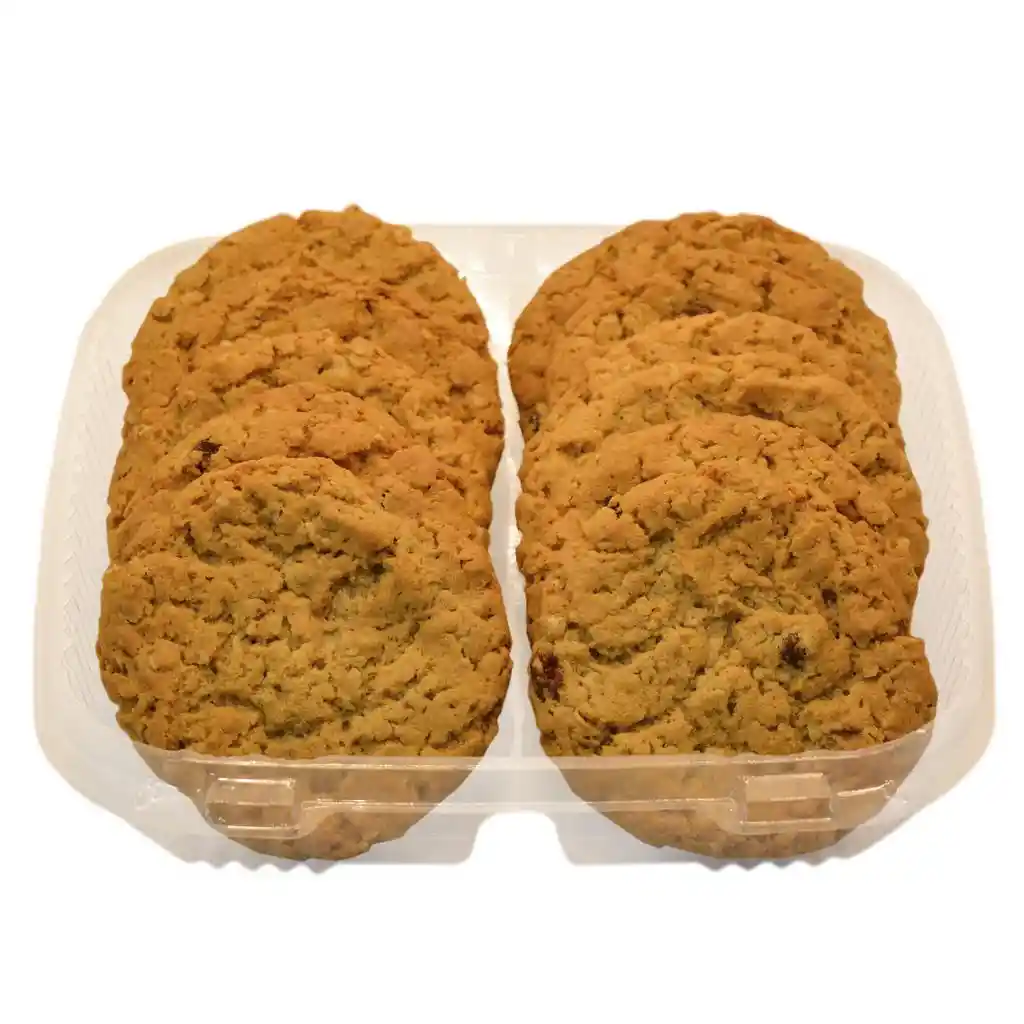 Galletas De Avena Con Uvas Pasas Recién Horneadas 12 Unidades