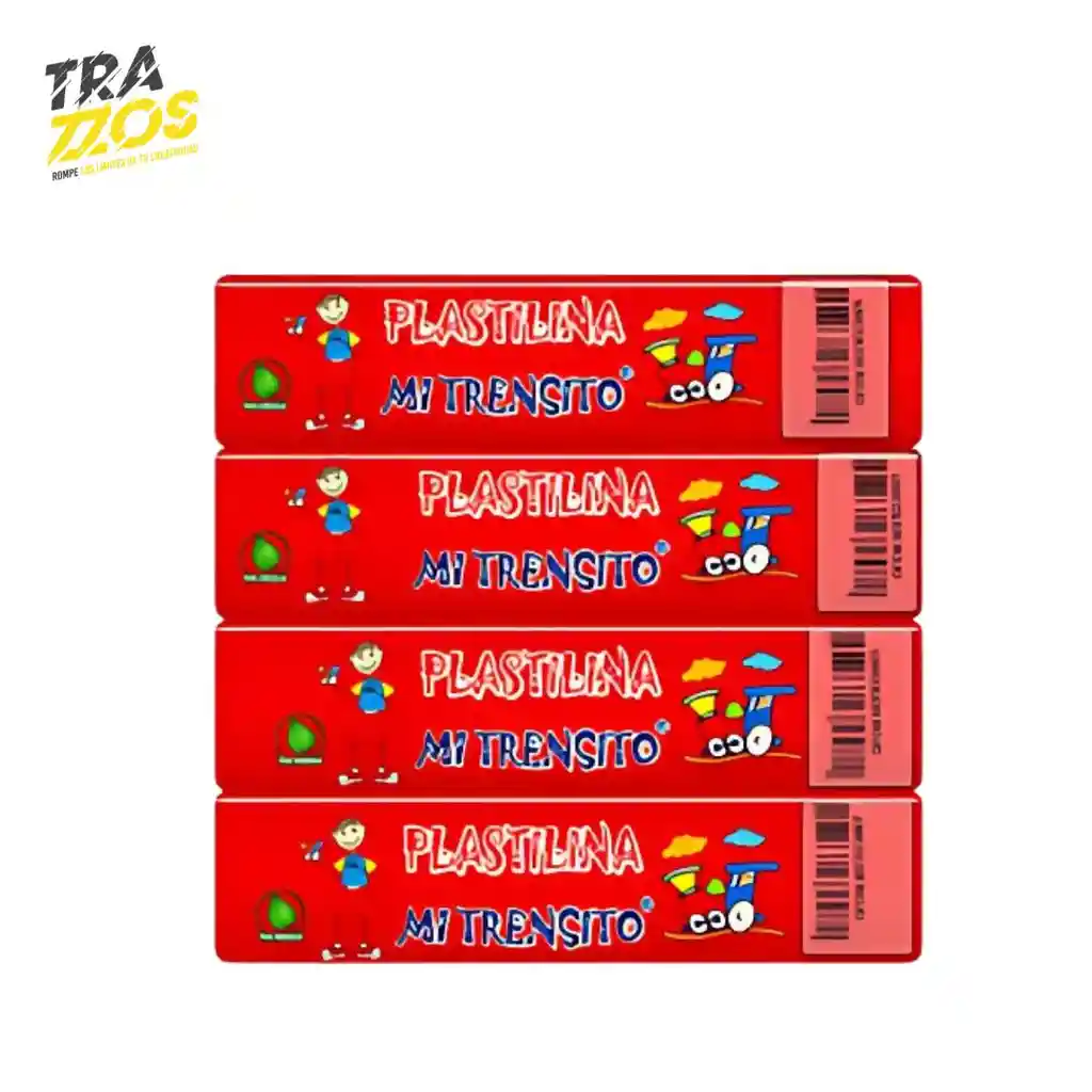 Plastilina Mi Trensito Barra X12 Roja