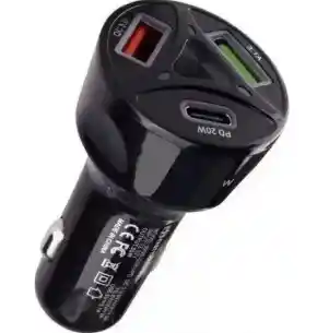 Cargador De Auto 55w Con 3 Puertos – Carga Rápida Y Eficiente