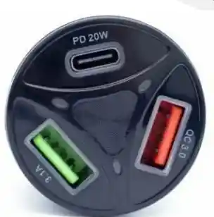 Cargador De Auto 55w Con 3 Puertos – Carga Rápida Y Eficiente