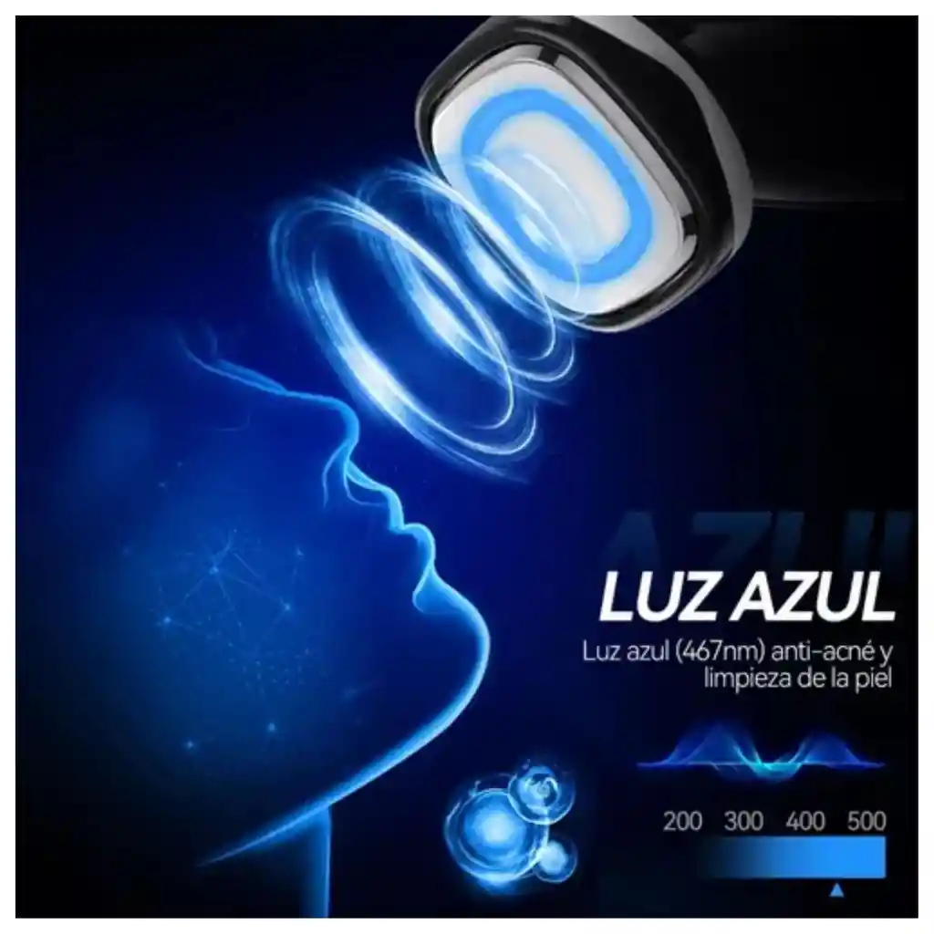 Masajeador Facial Vibración Led