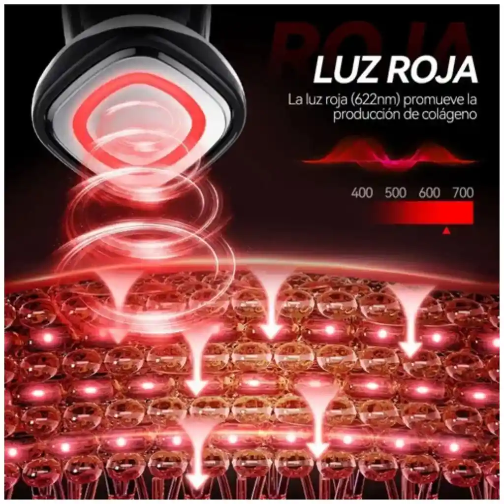 Masajeador Facial Vibración Led