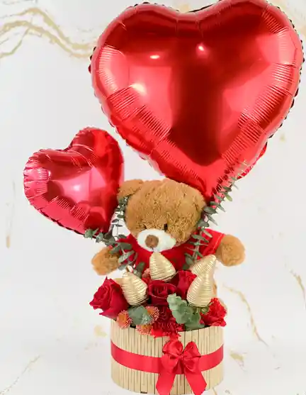 Cofre Enamorar Y Peluche Camisa Roja
