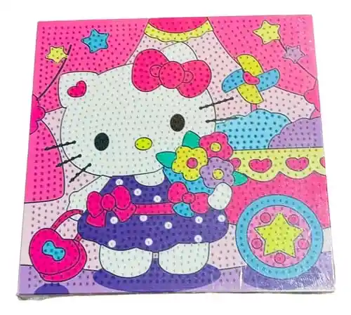 Cuadro De Pintura Con Diamantes Pequeño 20 X 20 Cm Diseños Varios Infantiles