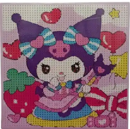 Cuadro De Pintura Con Diamantes Pequeño 20 X 20 Cm Diseños Varios Infantiles