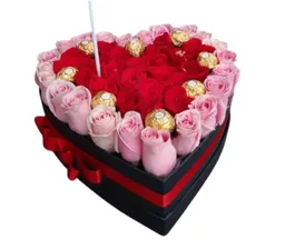 Caja Corazón Con Rosas
