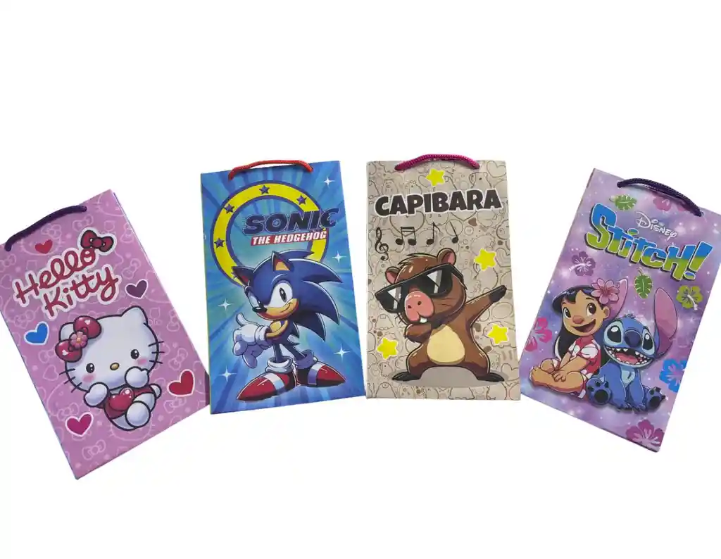 Bolsa Regalo Papel 19x11 Cm Varios Motivos Kawaii