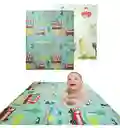 Tapete De Juego Plegable Gateo Bebé 200x180x1 Cms Doble Faz