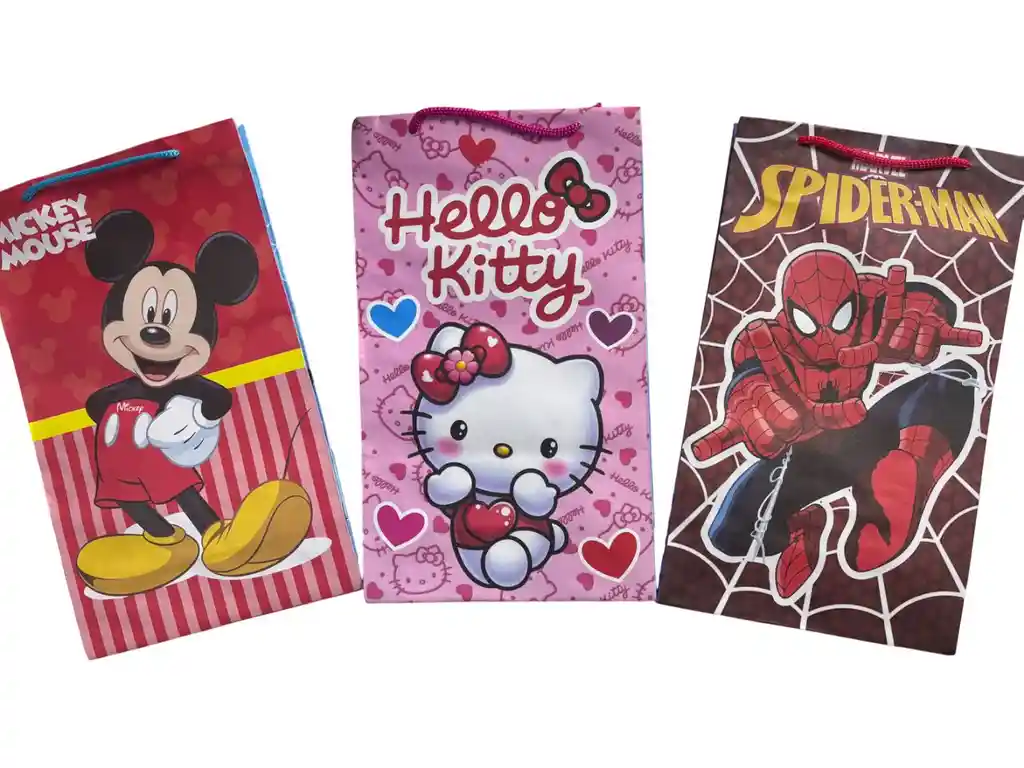 Bolsa Regalo Papel 28 X 16 Cm Varios Motivos Kawaii