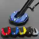 Placa Extensora Negra En Aluminio Para Moto – Evita Que La Pata Lateral Se Hunda En Superficies Blandas