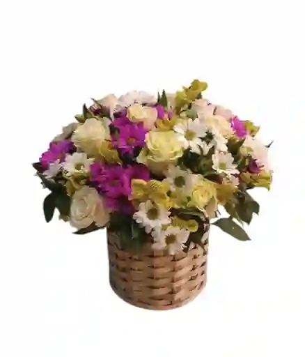 Canasta De Flores Surtidas