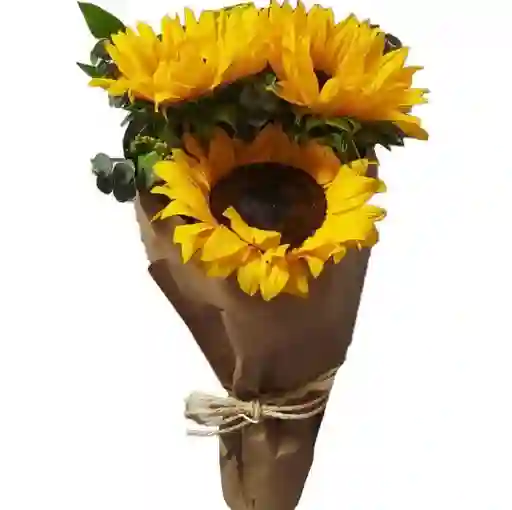 Ramo O Bouquet De 3 Girasoles