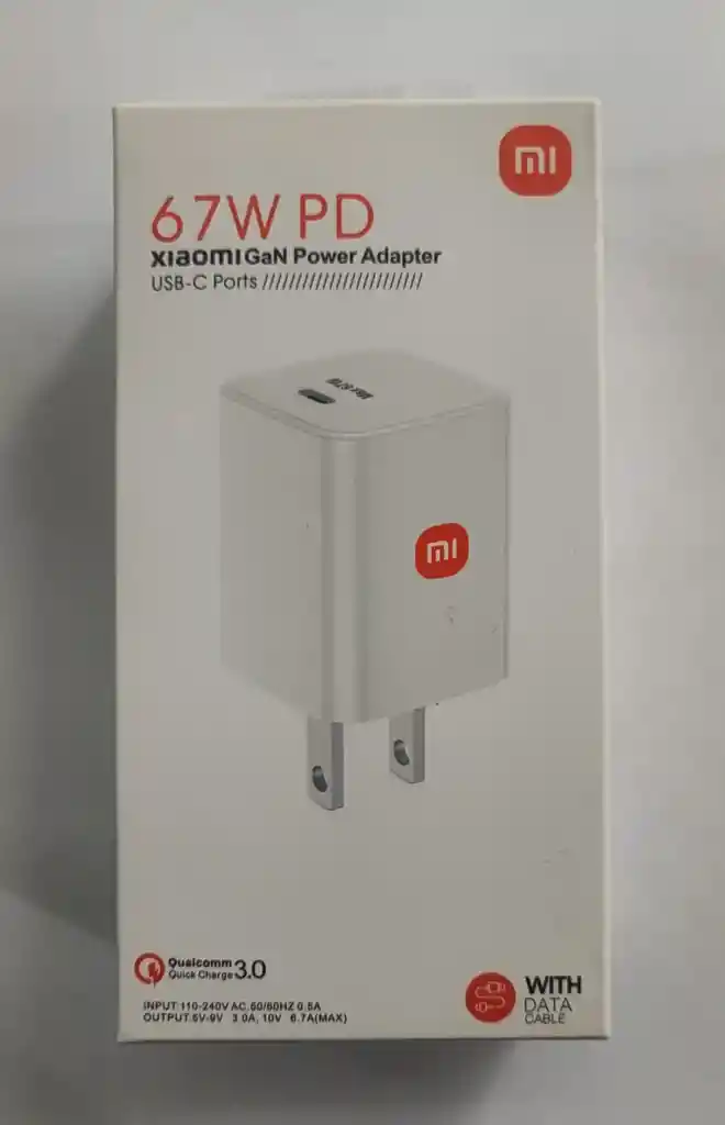 Cargador C Pared 67w Xiaomi Pd Carga Rapida