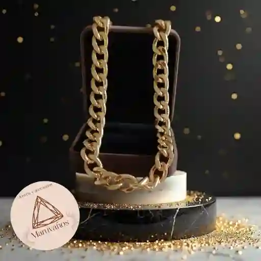 Collar Grueso Aros Oro Golfi