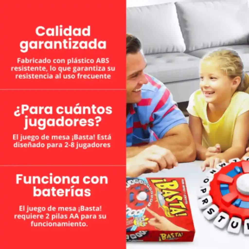 Madeshow Divertido Juego De Mesa Basta Piensa Rapido El Original Familiar