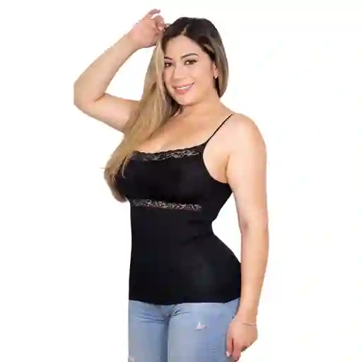 5021-blusa Moldeadora Esqueleto Control Abdominal Color:negro Talla: Unica