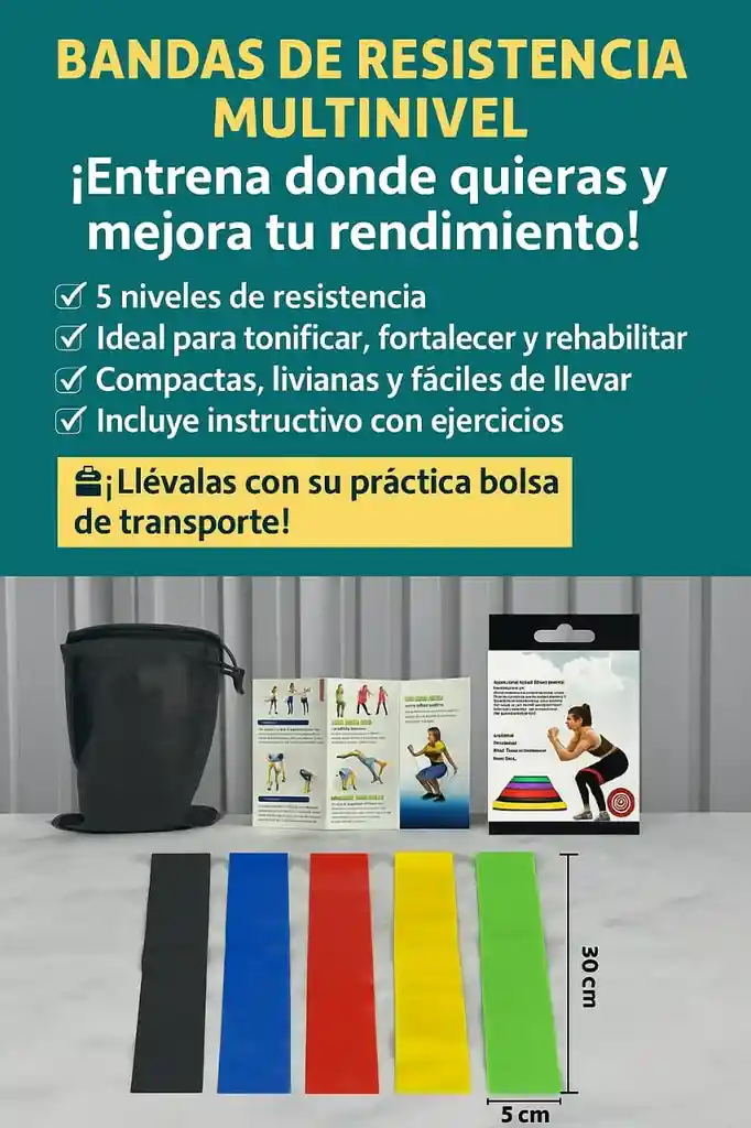 Set De Bandas Elásticas De Caucho
