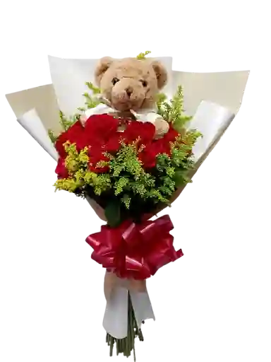 Oso Ternuita En Rosas